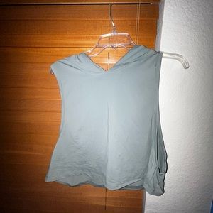 Workout top with a hoodie